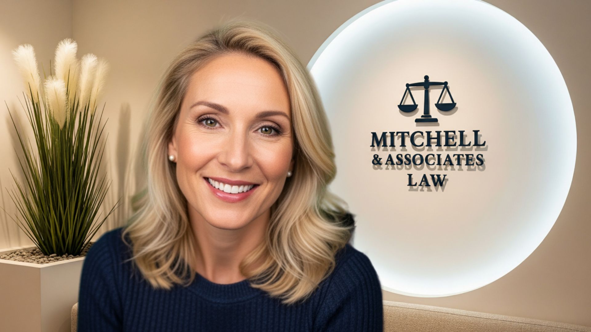 Professional background with law firm branding
