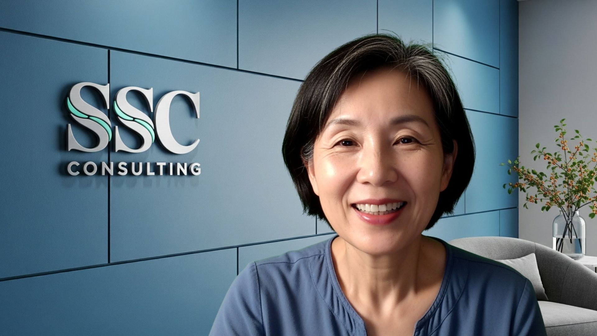 Professional background with consulting firm branding