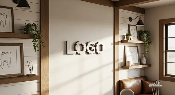 Dental Farmhouse Den Professional Virtual Office Background for Video Calls - Startup