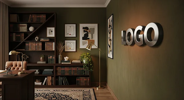 Attorney Bohemian Den Professional Virtual Office Background for Video Calls - Fun