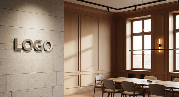 Zurich University Boutique Meeting Room Branded Virtual Office Background with Company Logo - Legal