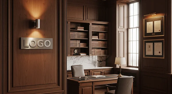 Law Firm Timeless Suite Professional Virtual Office Background for Video Calls - Seasonal