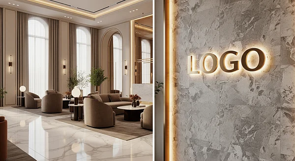 Real Estate Developer Opulent Salon Professional Virtual Office Background for Video Calls - Office