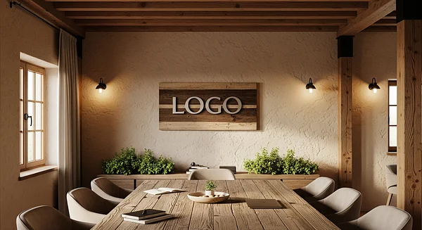 Business Coach Earthy War Room Professional Virtual Office Background for Video Calls - Popular