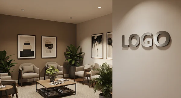 Consultant Comfortable Waiting Room Professional Virtual Office Background for Video Calls - Consulting