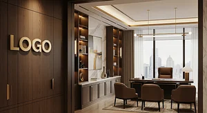 Law Firm Opulent Executive Office Seasonal Virtual Office Background