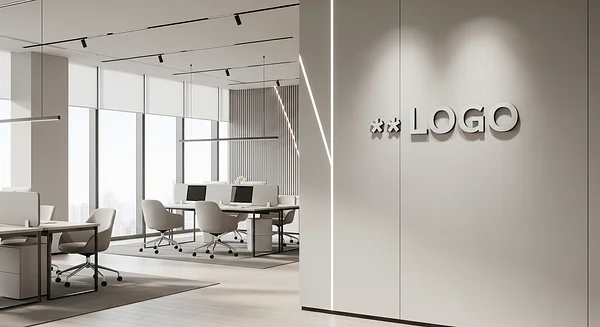 Architecture Firm Minimalist Suite Professional Virtual Office Background for Video Calls - Finance