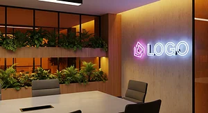 Amberwave Botanical Boardroom Corporate Virtual Office Background