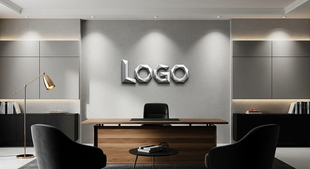 Velvet Graphite Analysis Suite Branded Virtual Office Background with Company Logo - Corporate