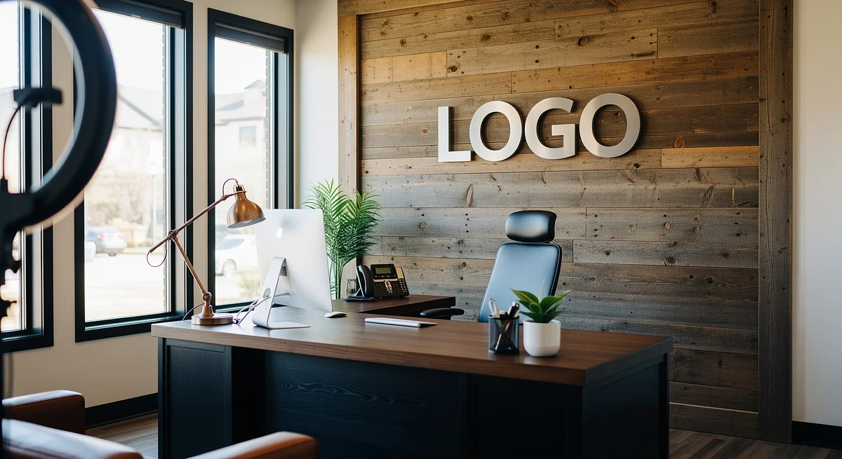 Rustic Wooden Home Office