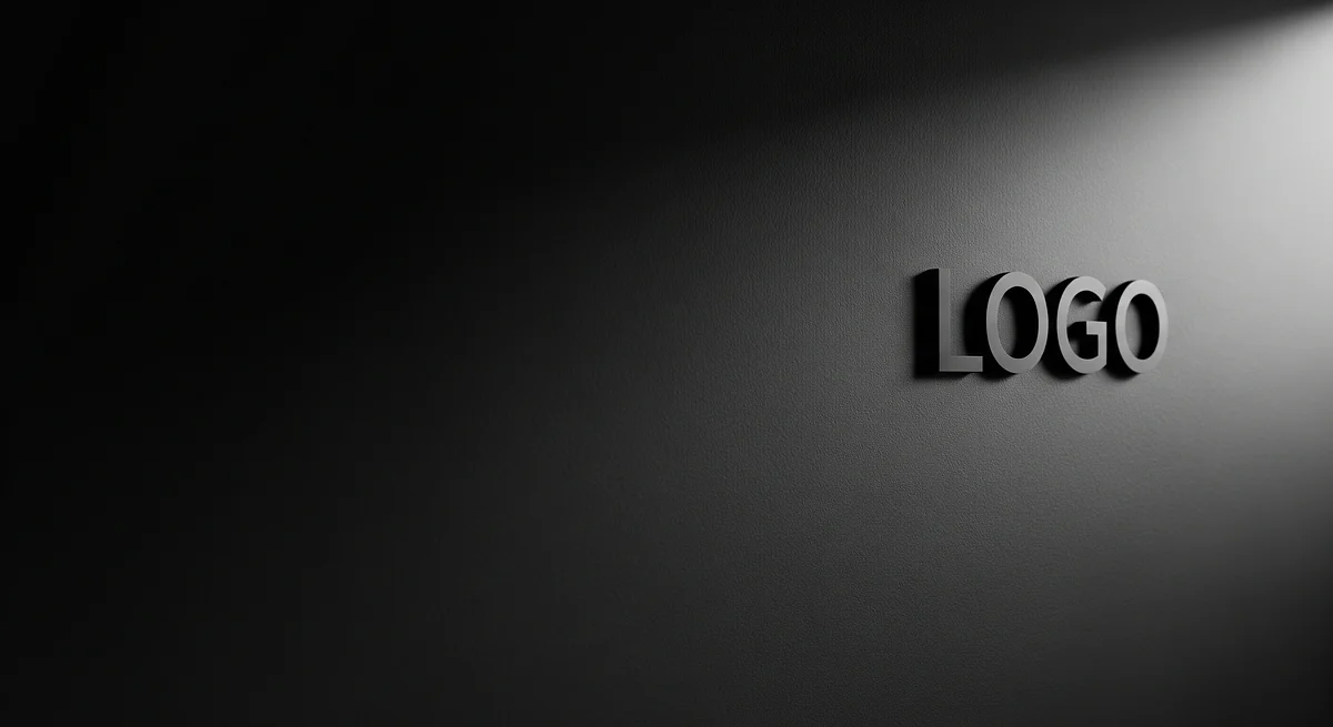 Oblique Wall Focus Branded Virtual Office Background with Company Logo - Corporate