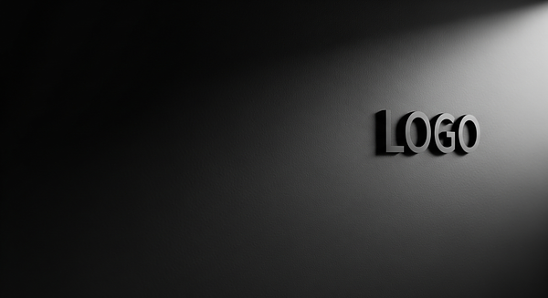 Oblique Wall Focus Branded Virtual Office Background with Company Logo - Corporate