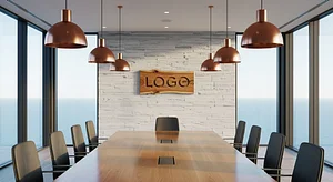 Copperleaf Oceanside Boardroom Corporate Virtual Office Background