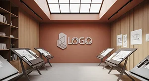 Terracotta Oak Blueprint Studio Creative Virtual Office Background