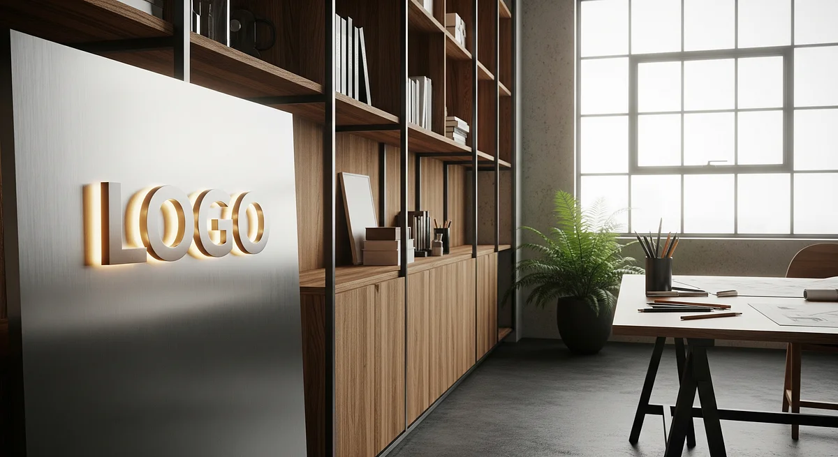 Juniper Alloy Design Bay Branded Virtual Office Background with Company Logo - Creative