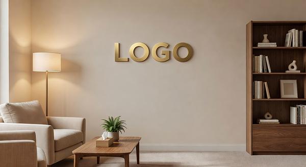 Therapist Cozy Suite Branded Virtual Office Background with Company Logo - Corporate