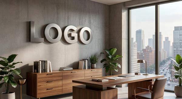 New York Tax Advisor Urban Studio Branded Virtual Office Background with Company Logo - Executive