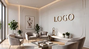 Plastic Surgery Artistic Waiting Room Minimalist Virtual Office Background