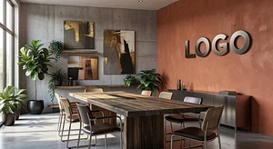 Real Estate Developer Eclectic Conference Room Executive Virtual Office Background