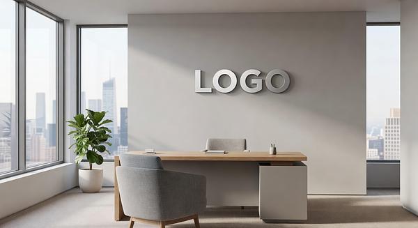 New York Psychologist Minimalist Office Branded Virtual Office Background with Company Logo - Startup