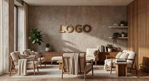 Architecture Firm Earthy Parlor Elegant Virtual Office Background