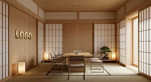 Architect Japanese Zen Conference Room Fun Virtual Office Background