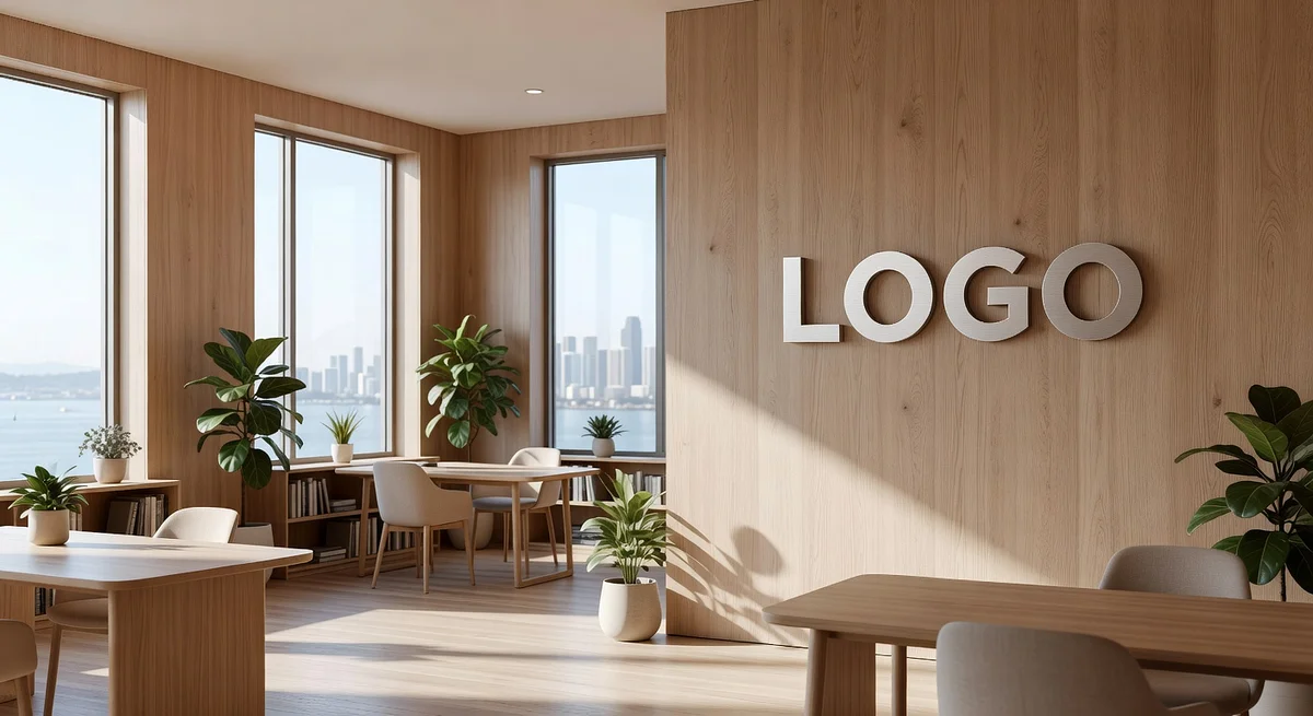 San Francisco Family Law Natural Workshop Branded Virtual Office Background with Company Logo - Modern