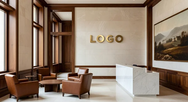 Nashville Executive Coach Timeless Lobby Professional Virtual Office Background for Video Calls - Fun