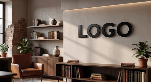 Consultant Eclectic Workspace Branded Virtual Office Background with Company Logo - Finance