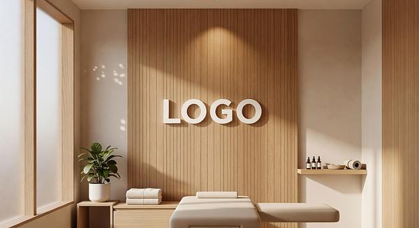 Chiropractor Cozy Suite Branded Virtual Office Background with Company Logo - Technology