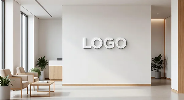 Chiropractor Minimalist Lobby Professional Virtual Office Background for Video Calls - Vintage