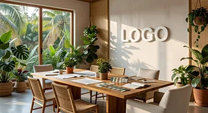 Design Studio Tropical Boardroom Technology Virtual Office Background