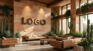 Arizona Asset Management Biophilic Lobby Modern Virtual Office Background