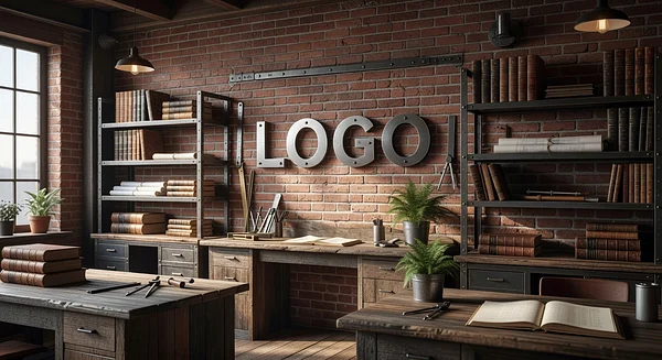 Accounting Industrial Workshop Professional Virtual Office Background for Video Calls - Industrial