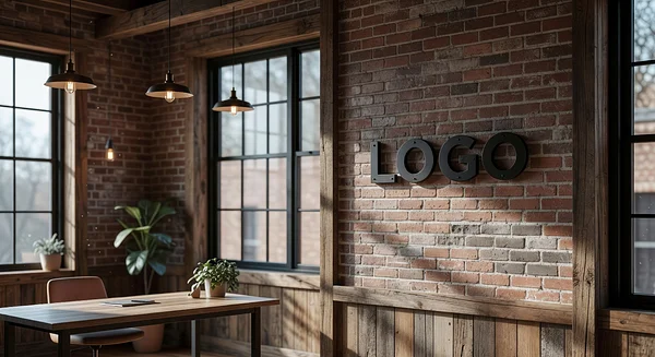 Charleston Design Studio Industrial Private Office Professional Virtual Office Background for Video Calls - Corporate