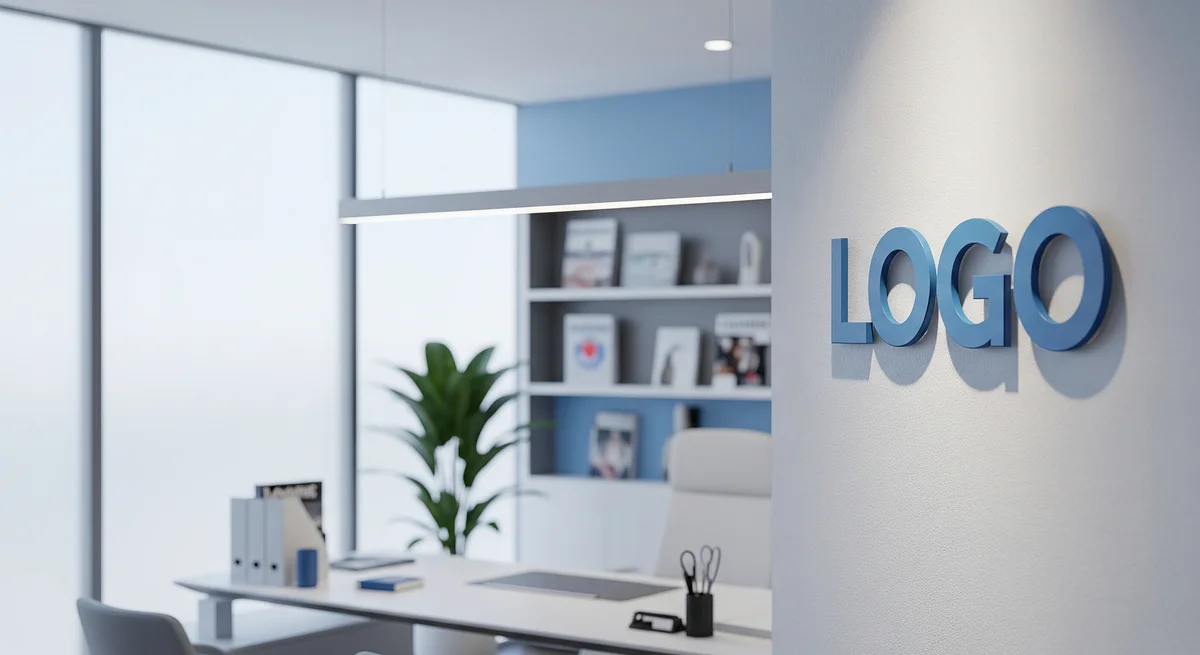 Professional Care Office Branded Virtual Office Background with Company Logo - Legal