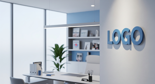 Professional Care Office Branded Virtual Office Background with Company Logo - Legal