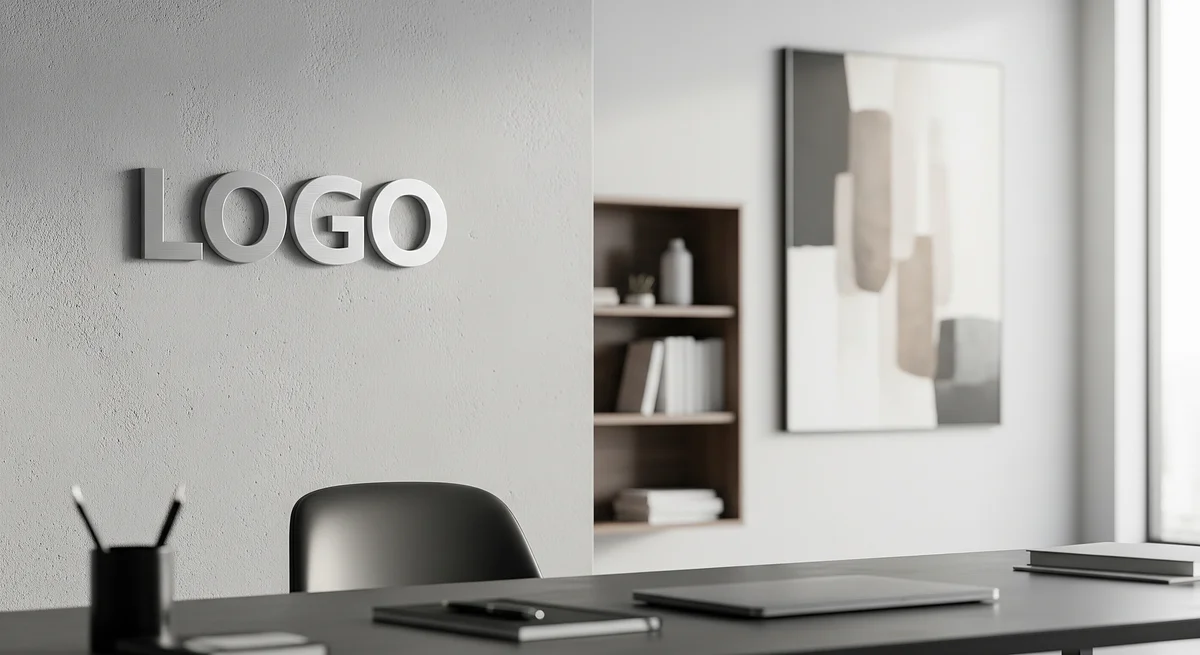 Consultant Office Glow Branded Virtual Office Background with Company Logo - Executive