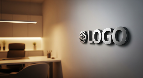 Professional Coaching Studio Branded Virtual Office Background with Company Logo - Creative