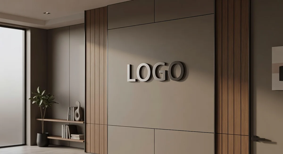 Attorney Sleek Creative Space Branded Virtual Office Background with Company Logo - Creative