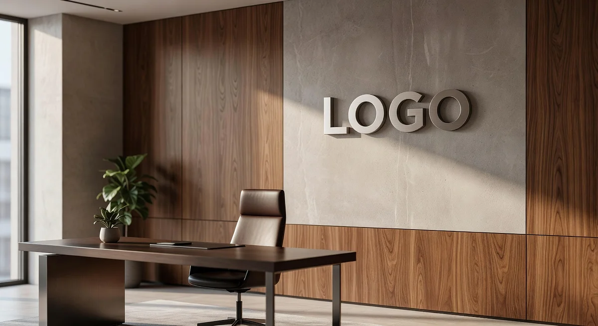 Luxury Real Estate Urban Studio Branded Virtual Office Background with Company Logo - Healthcare