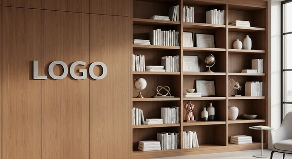 Physician High-End Library Professional Virtual Office Background for Video Calls - Startup