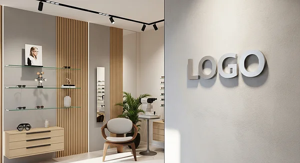 Monaco Optometrist Modern Studio Professional Virtual Office Background for Video Calls - Healthcare