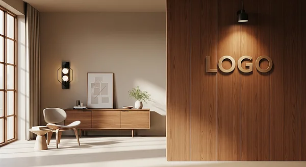 Executive Education Mid-Century Modern Salon Professional Virtual Office Background for Video Calls - Legal