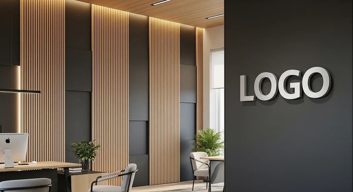 Kansas Corporate Law Ultra-Modern Office Branded Virtual Office Background with Company Logo - Healthcare