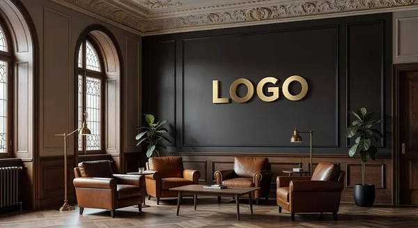 Creative Agency Victorian Waiting Room Professional Virtual Office Background for Video Calls - Corporate