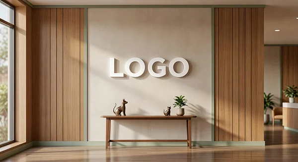 Veterinarian Boutique Parlor Professional Virtual Office Background for Video Calls - Corporate