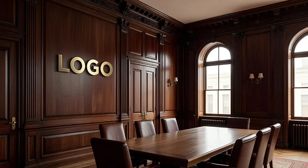 Law Firm Victorian Conference Room Professional Virtual Office Background for Video Calls - Legal