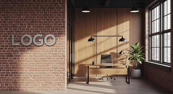 Boston Attorney Industrial Salon Professional Virtual Office Background for Video Calls - Elegant