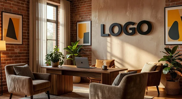 Marketing Agency Cozy Den Professional Virtual Office Background for Video Calls - Startup